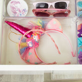 Schubladen Ordnungssystem 24x16 cm klar transparent 5,5 cm hoch Antislip - Organizer für Schminktisch Kosmetik Bad Küche Büro Box Kiste Besteck Aufbewahrungsbox klein Ordnungsbox Schubladeneinsatz